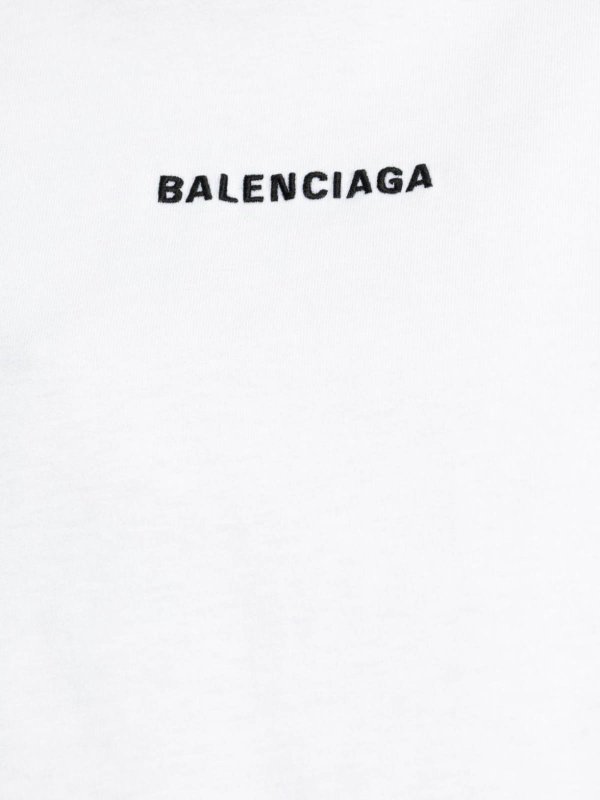 BALENCIAGA buy online White Logo-Embroidered T-Shirt