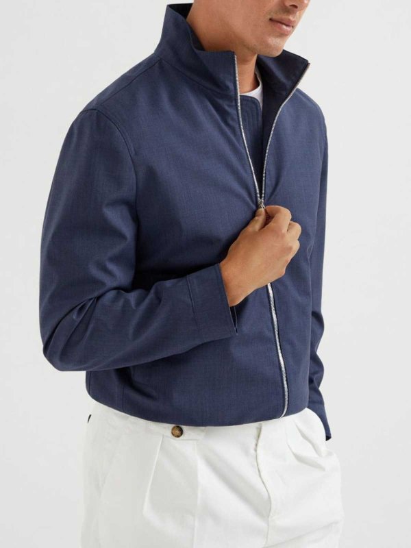 BRUNELLO CUCINELLI: Bomberjacken online - Bomberjacke - Denim