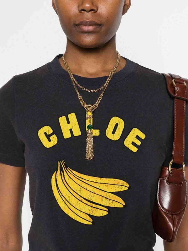 Banana-Print T-Shirt shop online: CHLOE