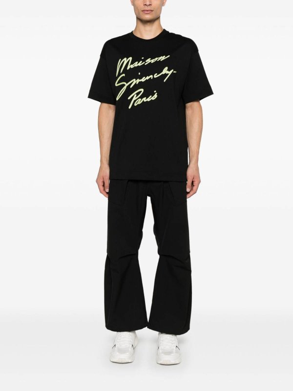 GIVENCHY: t-shirts online - Logo-Embroidered T-Shirt