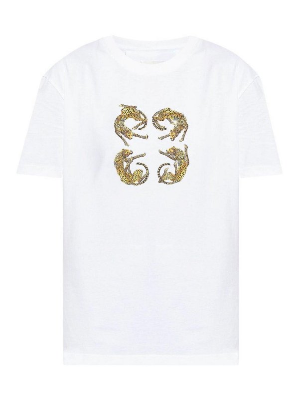 GIVENCHY: t-shirts - 4G Leopard-Print T-Shirt