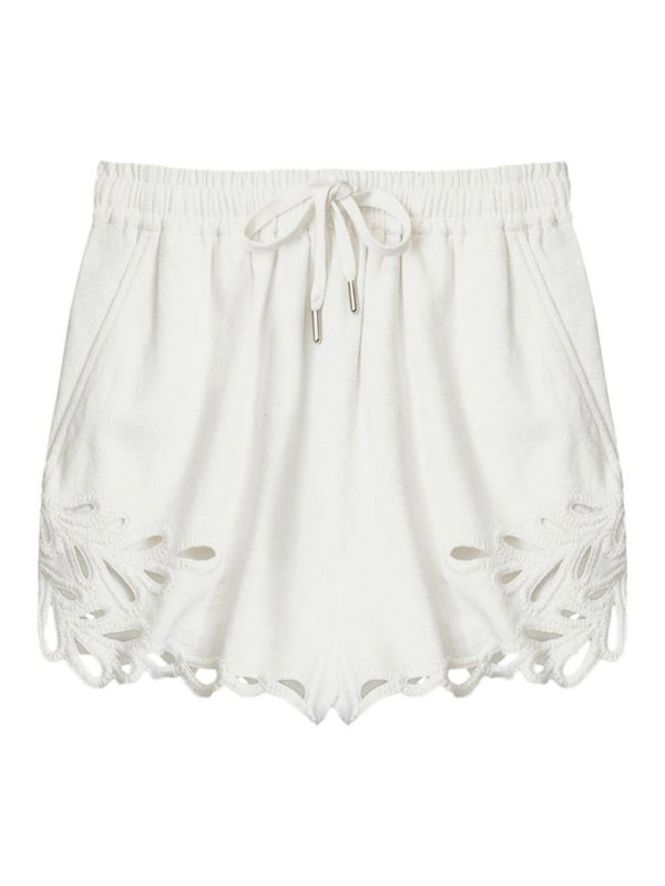 Isabel Marant Etoile: トラウザーショーツ - ショートパンツ - 白