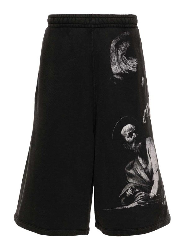 OFF-WHITE: Trousers Shorts - S Matthew Cotton Track Shorts