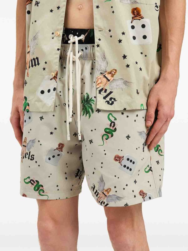 Palm Angels: 水着 online - スイムショーツ/スイムトランクス - ベージュ