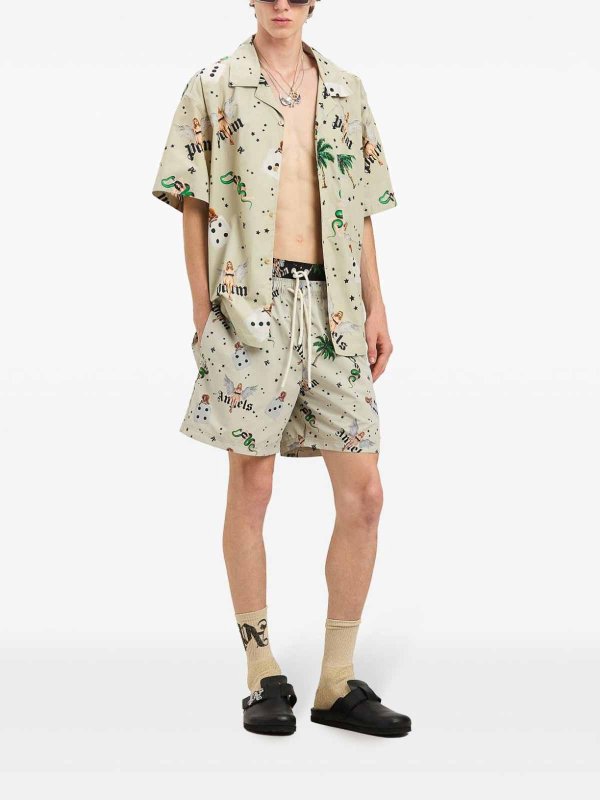 スイムショーツ/スイムトランクス - ベージュ shop online: Palm Angels