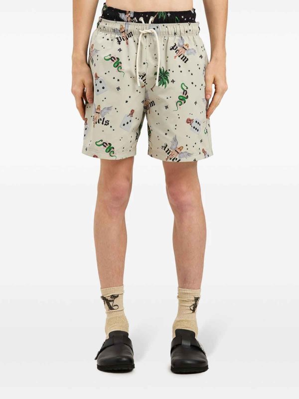 Palm Angels buy online スイムショーツ/スイムトランクス - ベージュ