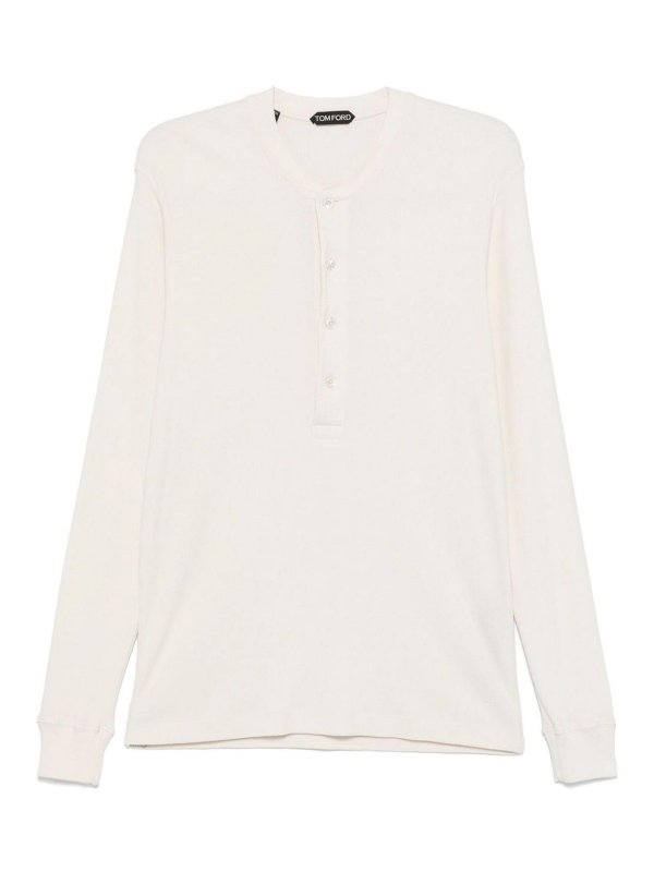 TOM FORD: Tops & Tank tops - Ribbed Henley Top