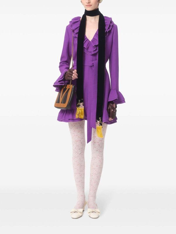 VALENTINO GARAVANI: short dresses online - Crepe Couture Mini Dress