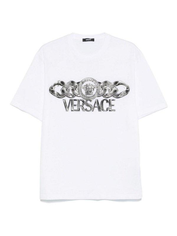 VERSACE: T-shirts - T-Shirt - Weiß