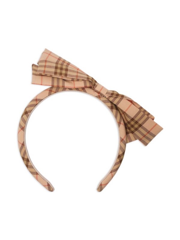 BURBERRY: hair accessories online - Check Cotton Headband