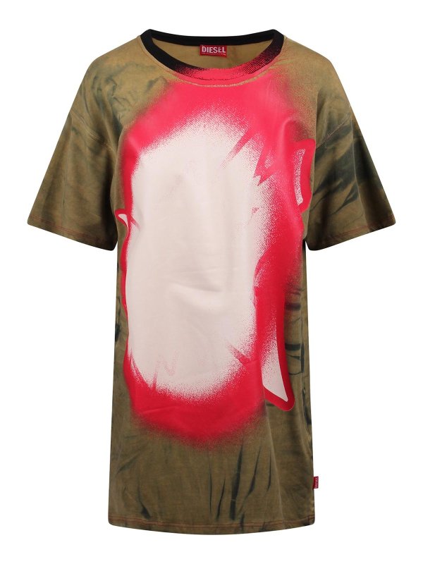 DIESEL: abiti corti - Abito Maglietta A Strati D-Fanty