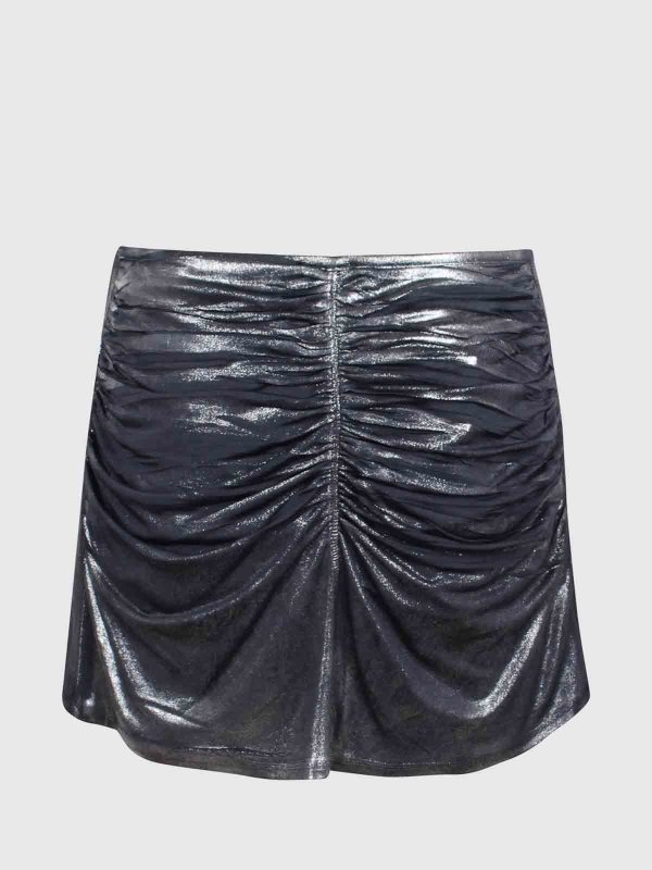 DIESEL: minigonne online - O-Iama Minigonna In Jersey Metallizzato