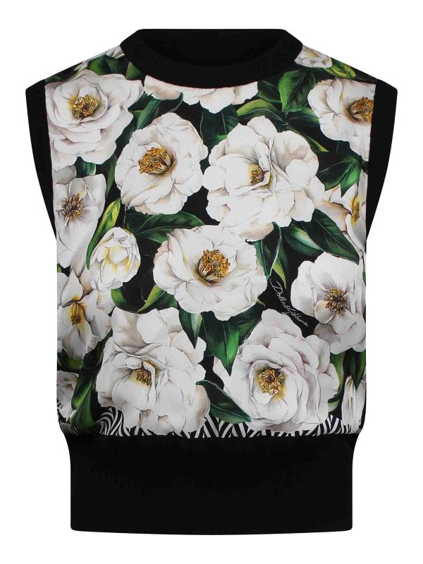 DOLCE & GABBANA: waistcoats & gilets - Floral Print Vest