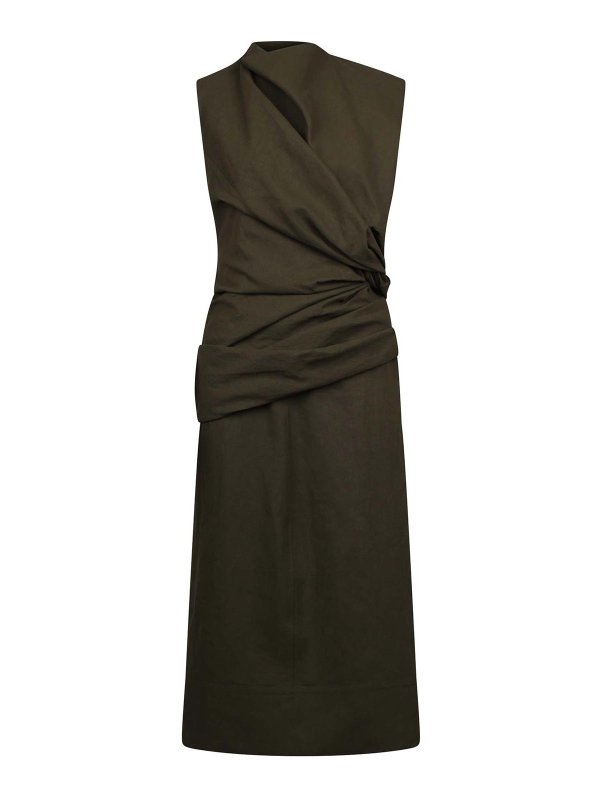 JIL SANDER: マキシドレス - マキシドレス - 緑