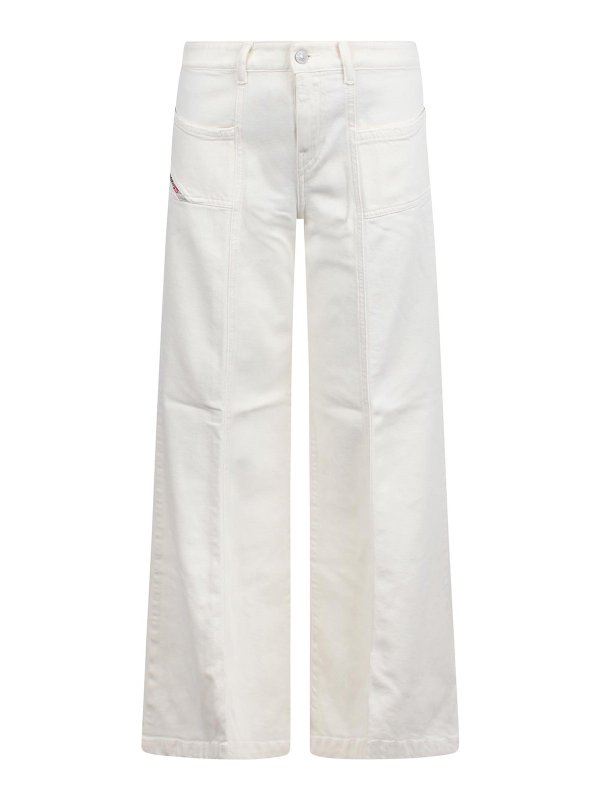 DIESEL: Bootcut - Bootcut Jeans - Weiß