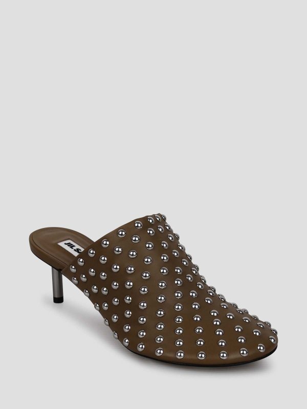 JIL SANDER: sabot online - Mules Impreziositi Da Borchie
