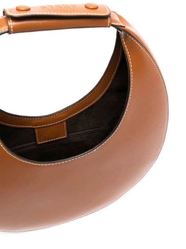 STAUD: shoulder bags online - Moon leather bag