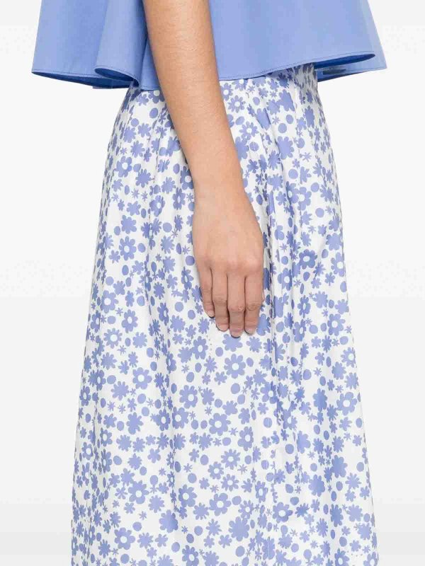 膝丈/ミディスカート - ブルー shop online: Marni