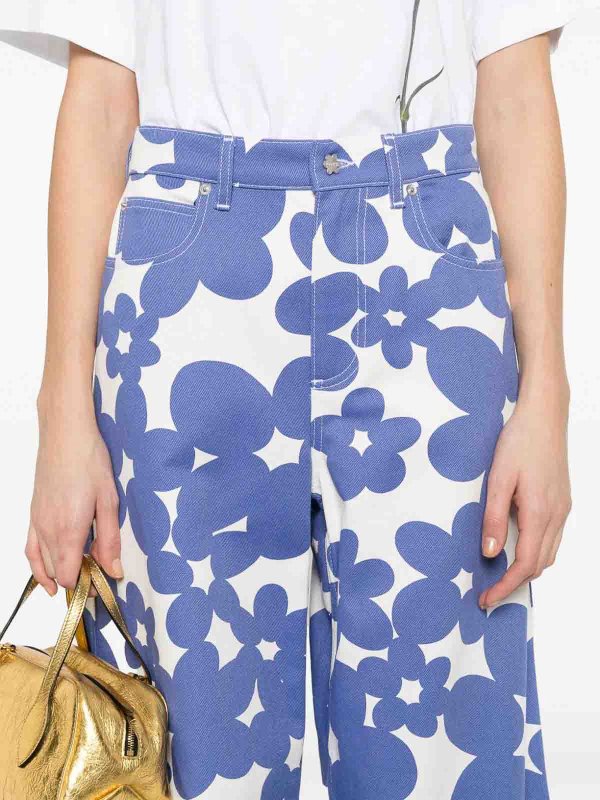Marni: casual trousers online - Flower trousers
