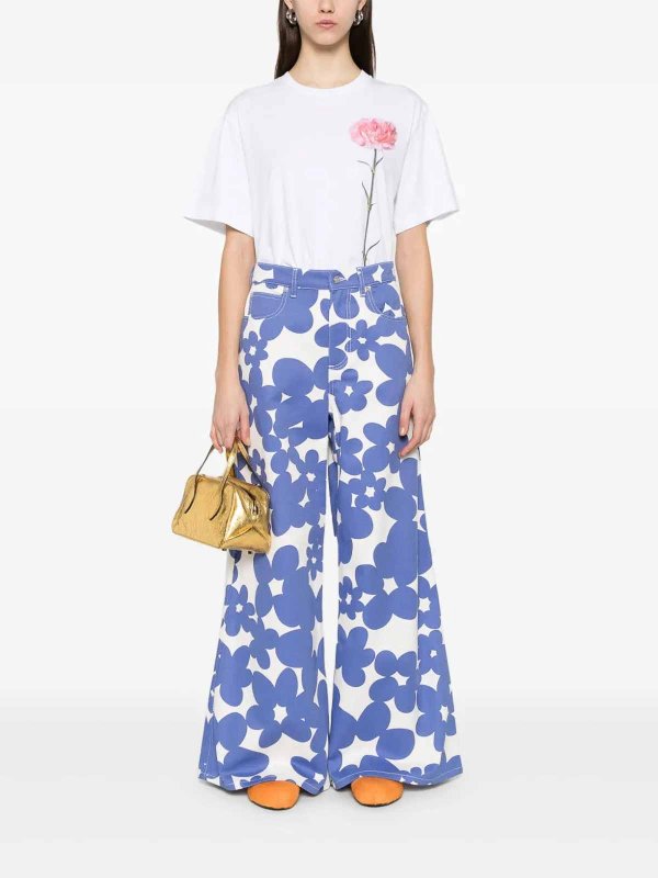 The Best Shops Marni: casual trousers - Flower trousers