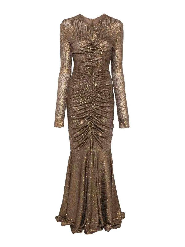 Norma Kamali: Robes de soirée - Robe De Soirée - Bronze