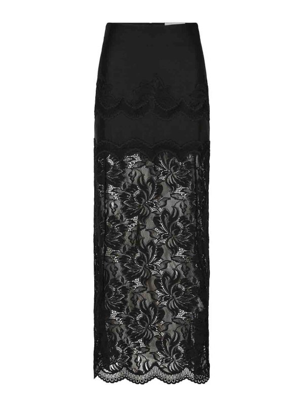 RABANNE: Faldas largas - Falda Larga - Negro