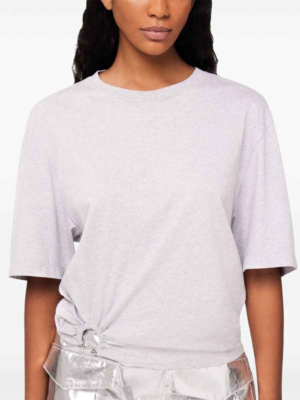RABANNE: t-shirt online - T-shirt Crop Grigio