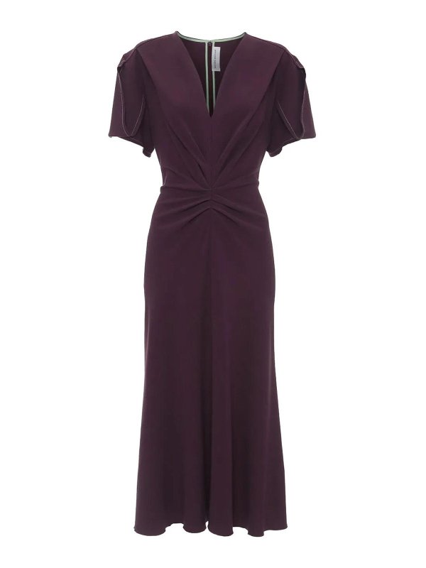 VICTORIA BECKHAM: ニーレングスドレス - 膝丈ドレス - 黒