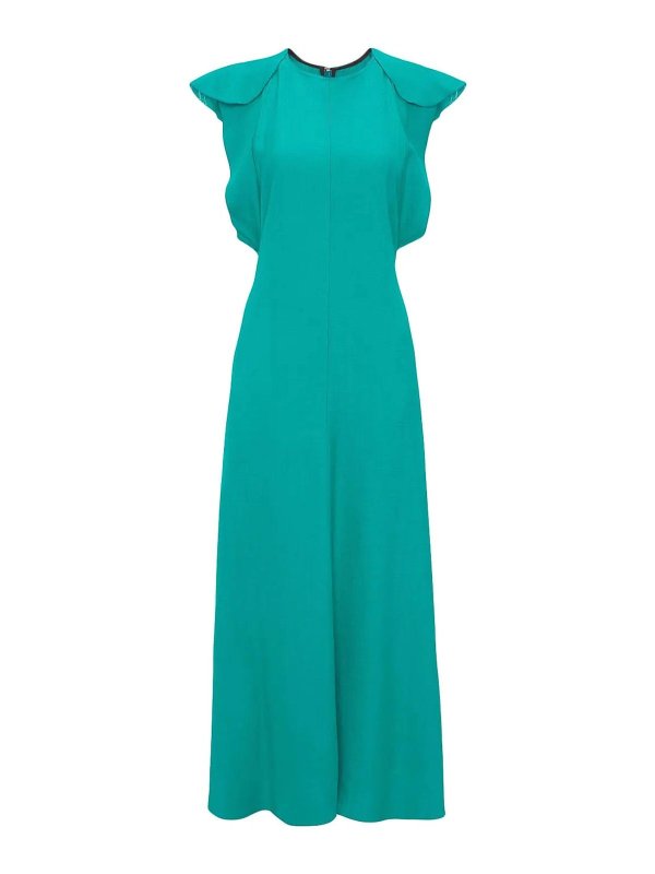 VICTORIA BECKHAM: ニーレングスドレス - 膝丈ドレス - 緑