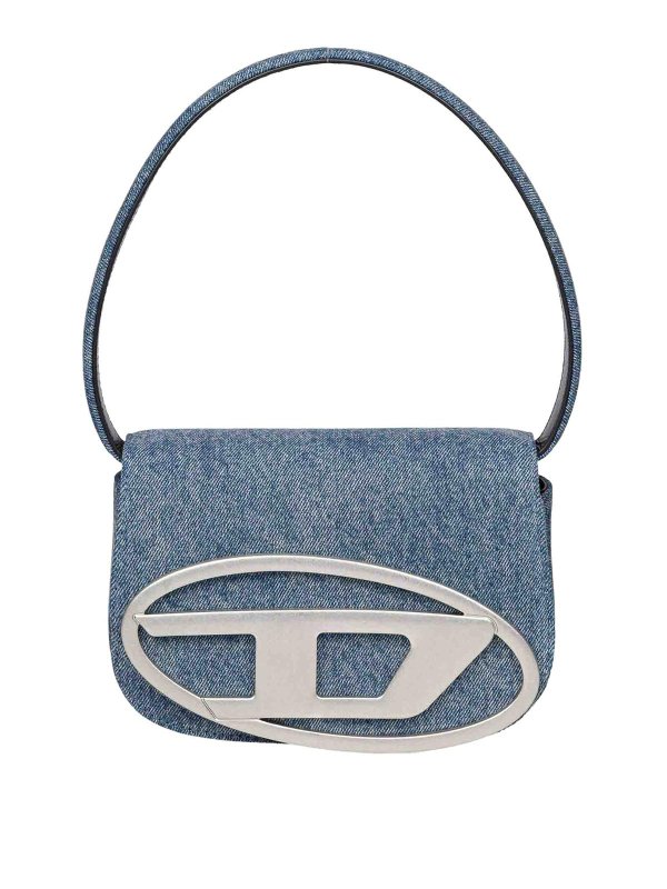 DIESEL: cross body bags - Blue denim 1Dr bag