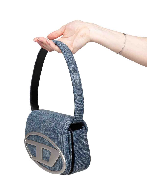 DIESEL: cross body bags online - Blue denim 1Dr bag