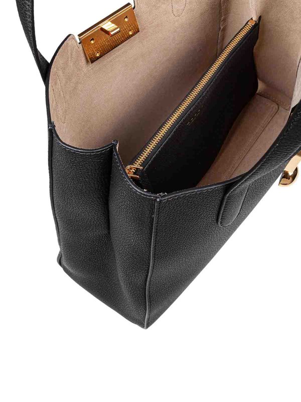 Black leather Trunkaroo handbag shop online: Marni