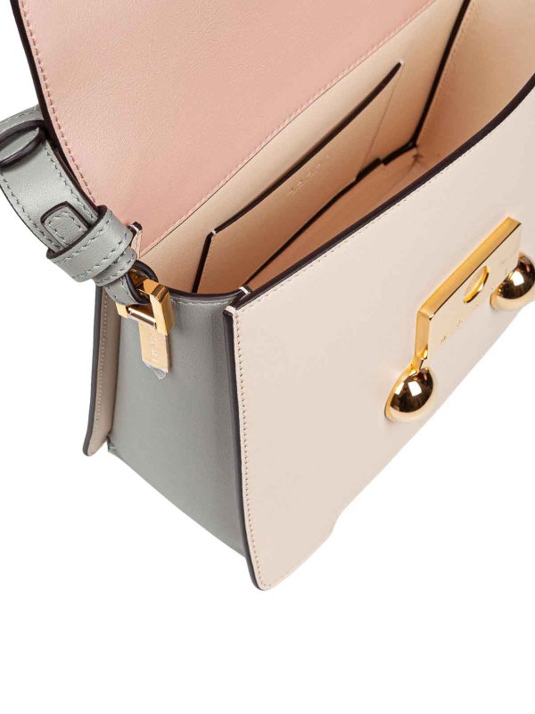 shoulder bag in cream and pink shop online: Marni