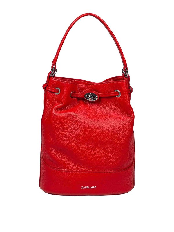 ZANELLATO: cross body bags - Monda Daily bucket bag day s in red leather