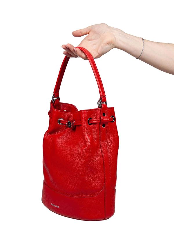 ZANELLATO: cross body bags online - Monda Daily bucket bag day s in red leather