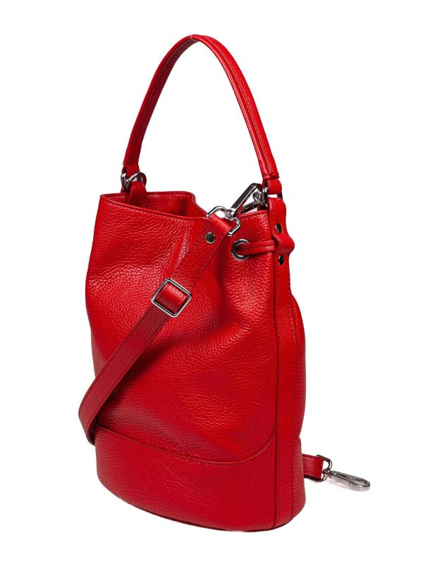 Monda Daily bucket bag day s in red leather shop online: ZANELLATO