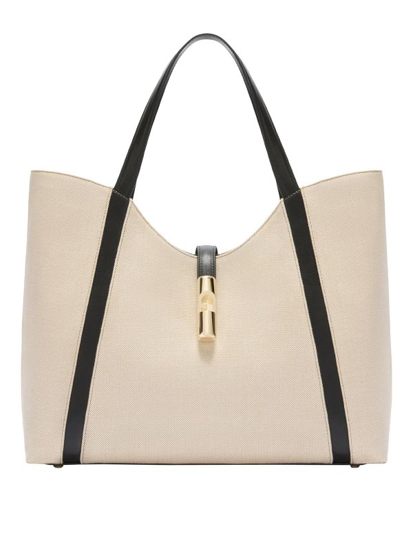 FURLA: totes bags - Shopping drop xl hobo in canvas
