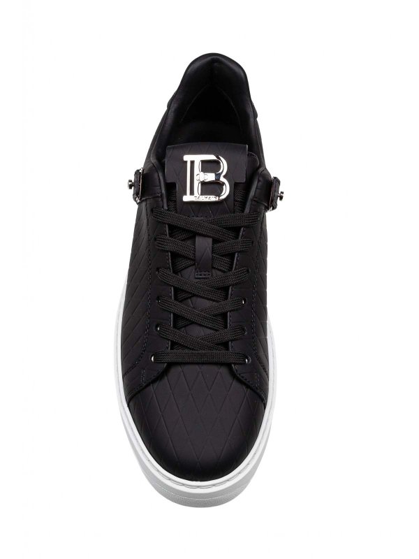 The Best Shops Balmain: trainers - Balmain B-Court Sneakers in black leather
