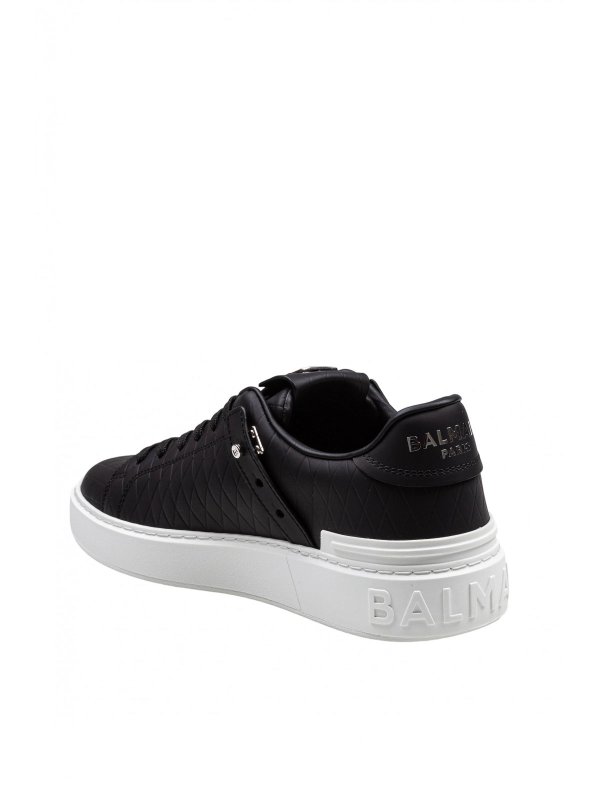 Balmain B-Court Sneakers in black leather shop online: Balmain