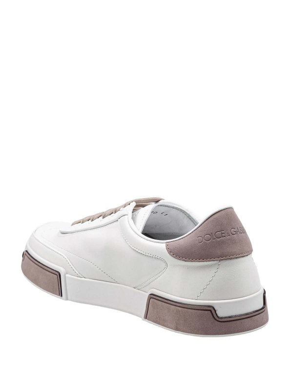 Sneakers Portofino Yacht in white and Tortora shop online: DOLCE & GABBANA
