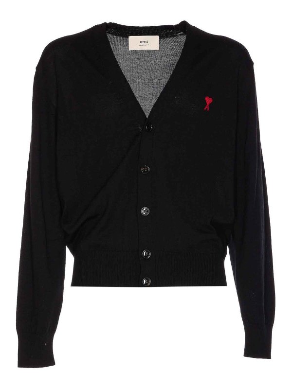 AMI PARIS: カーディガン - カーディガン - 黒