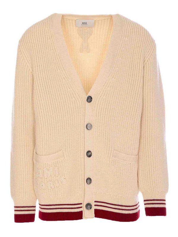AMI PARIS: カーディガン - カーディガン - 白