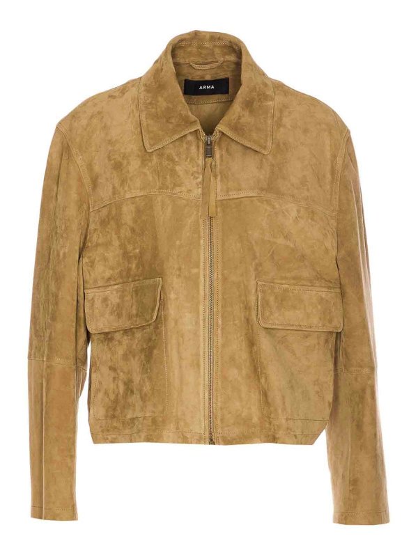 ARMA: Lederjacken - Casualjacke - Grün