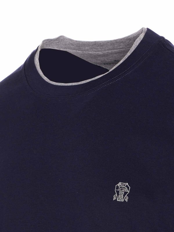 The Best Shops BRUNELLO CUCINELLI: T-shirts - T-Shirt - Bleu