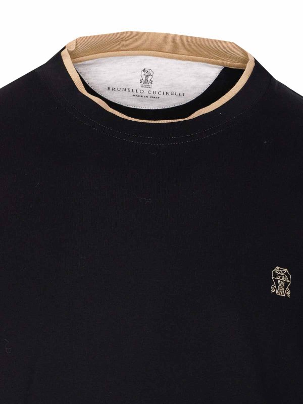 Tシャツ - 黒 shop online: BRUNELLO CUCINELLI