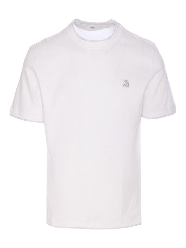 BRUNELLO CUCINELLI: Tシャツ - Tシャツ - 白