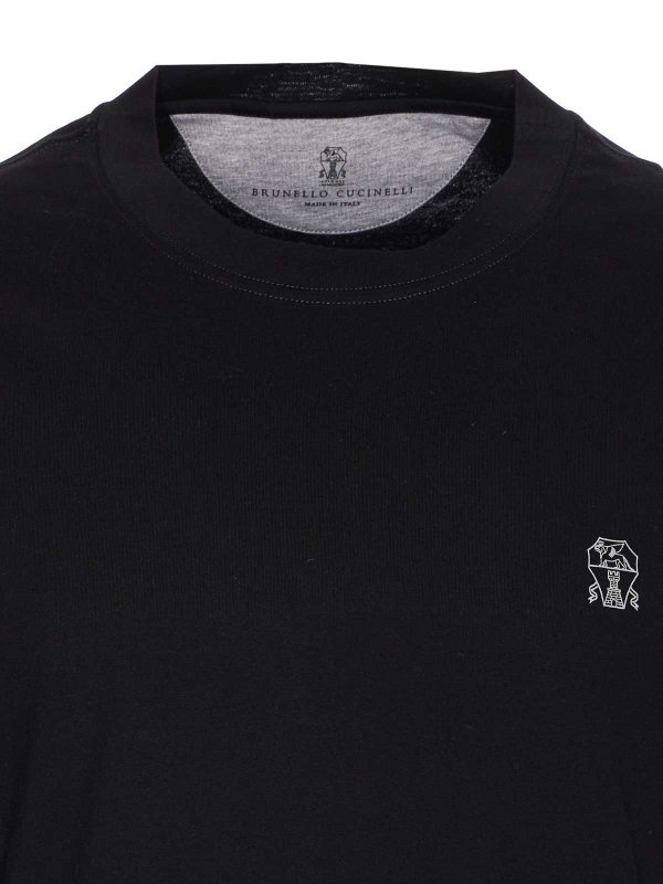 T-Shirt - Noir shop online: BRUNELLO CUCINELLI