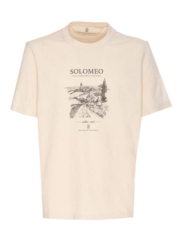 BRUNELLO CUCINELLI: t-shirts - Beige T-Shirt
