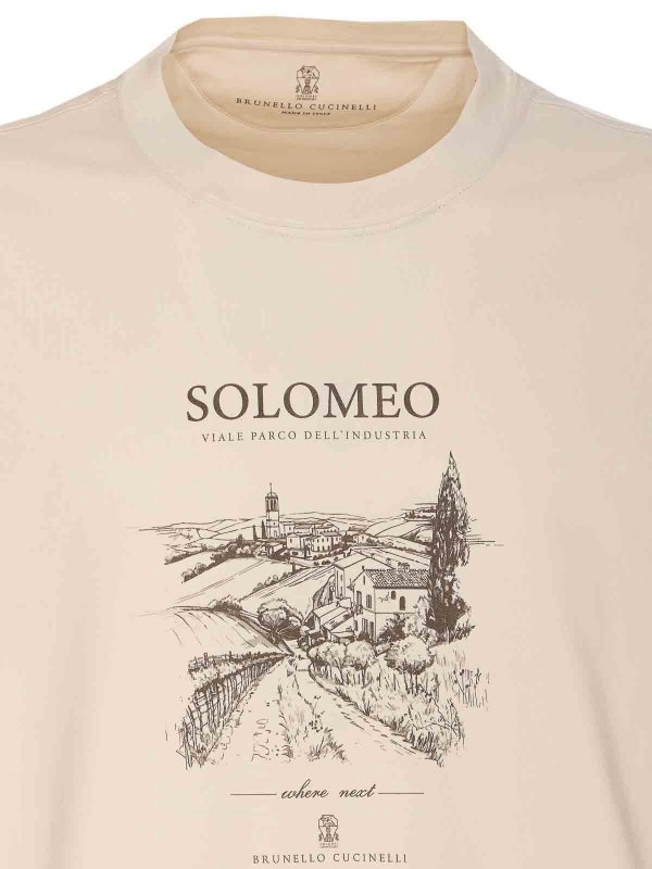 Beige T-Shirt shop online: BRUNELLO CUCINELLI