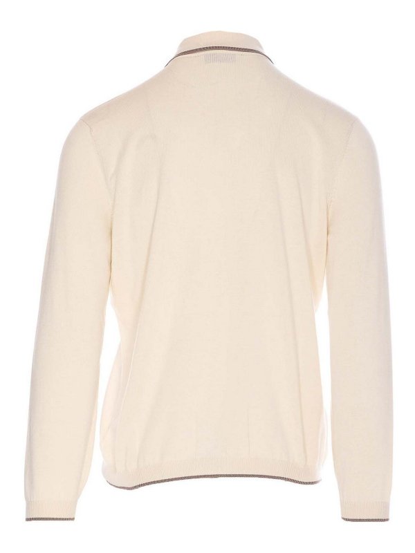 BRUNELLO CUCINELLI: crew necks online - Beige Sweater With Frontal Buttons Closure